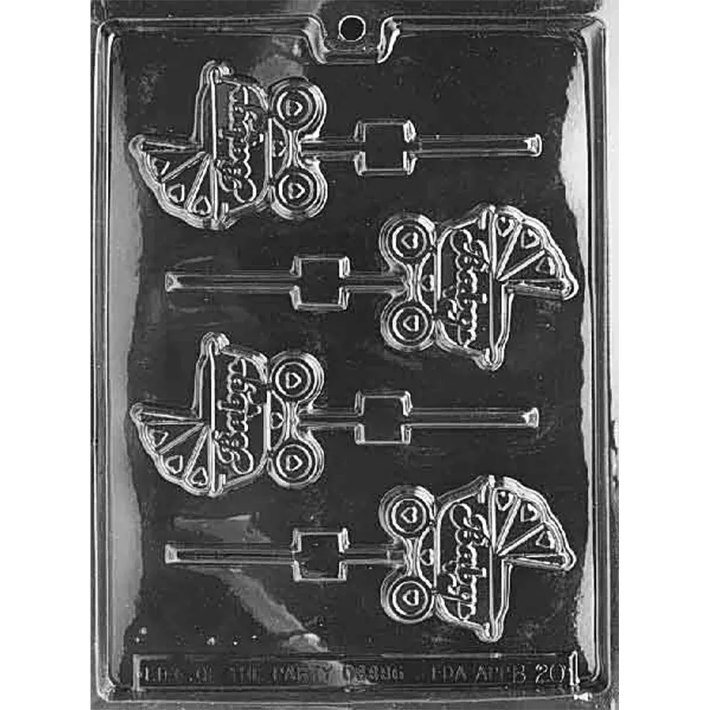 "Baby" Carriage Chocolate Lollipop Mold