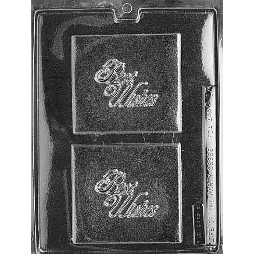 "Best Wishes" Large Square Chocolate Mold
