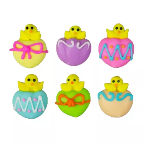 Chicks in Shells Royal Icing Decorations - 6 Pack
