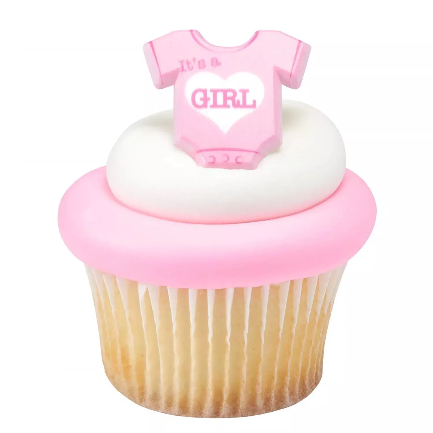 "It's a Girl" Onsie Cupcake Ring - 72 Count