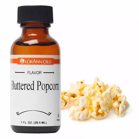 LorAnn Buttered Popcorn Super Strength Flavoring Oil, 1oz.
