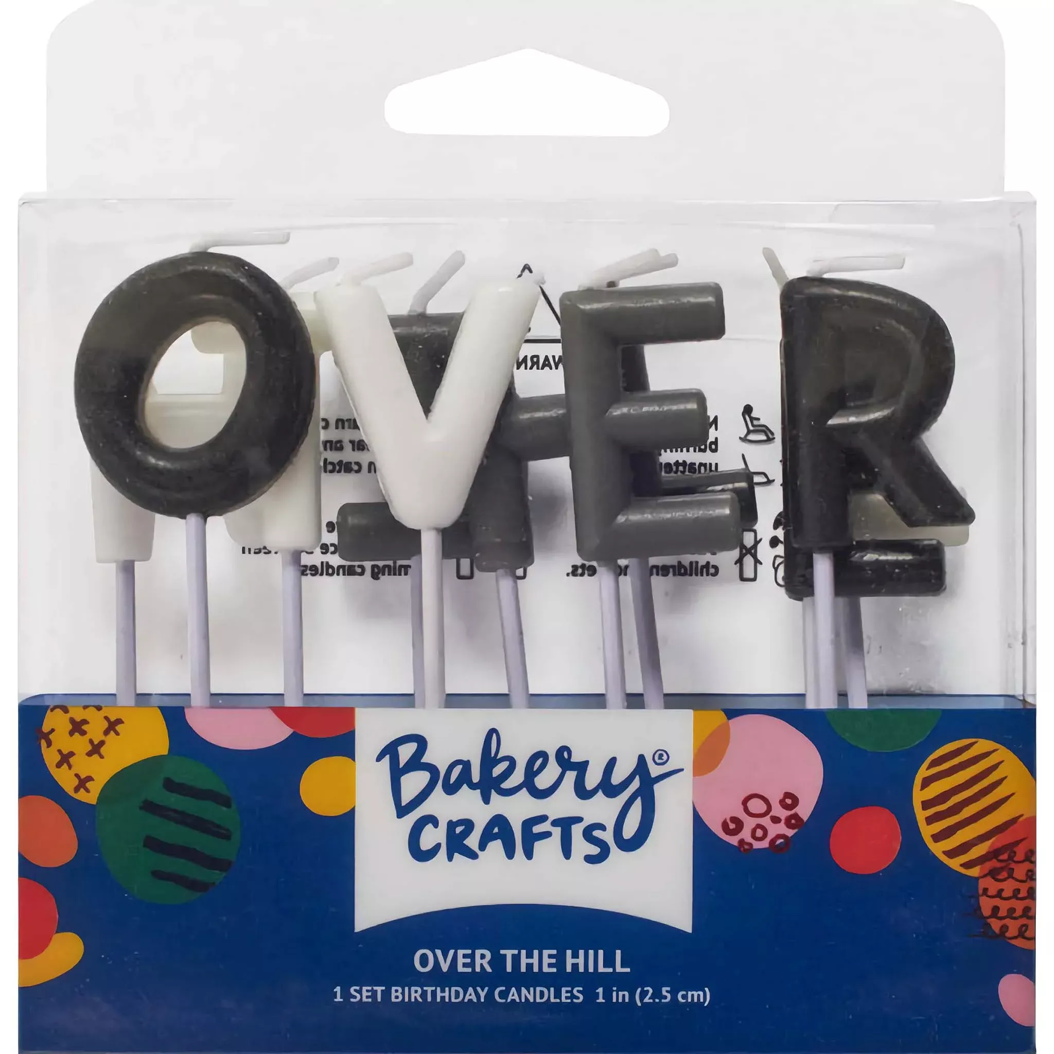 "Over the Hill" Letters Candle