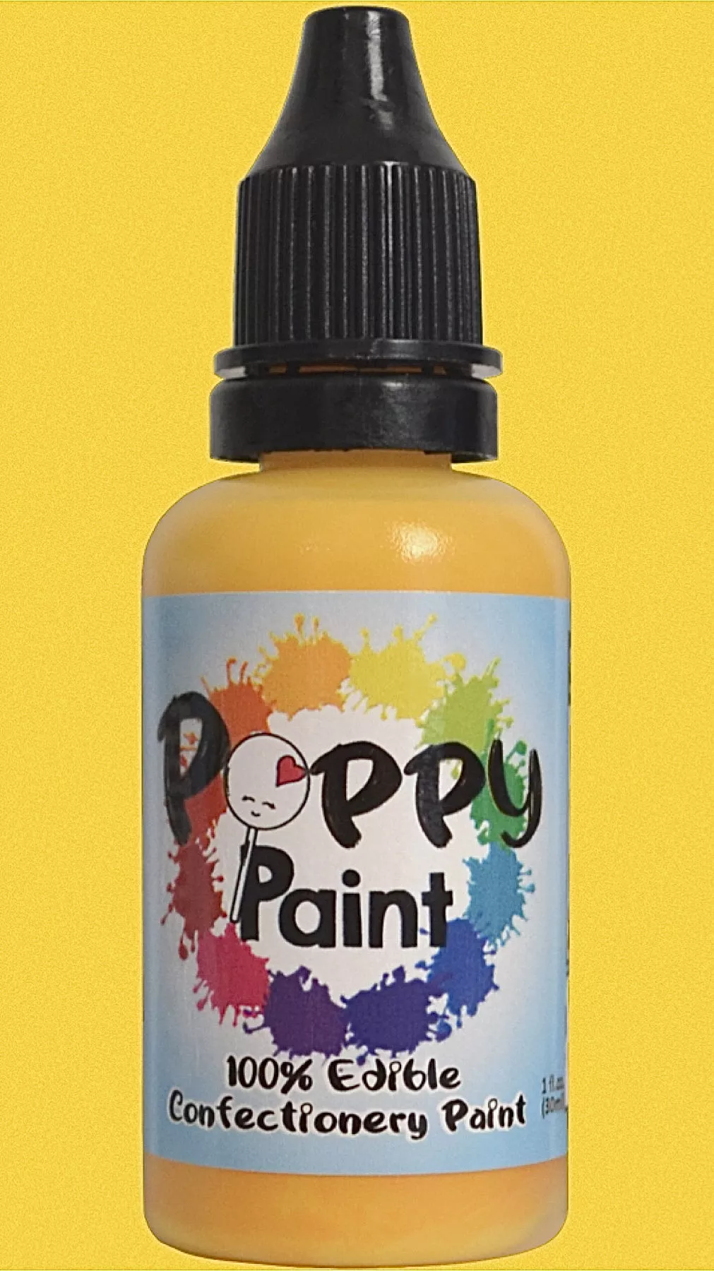 Poppy Paint YELLOW Edible Paint, 30ml.